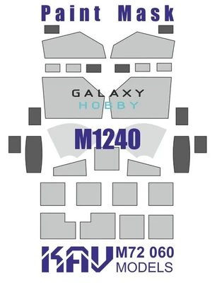 KAV M72 060  инструменты для работы с краской  Маска на остекление M1240 M-ATV (GalaxyHobby)  (1:72) 2000000194660