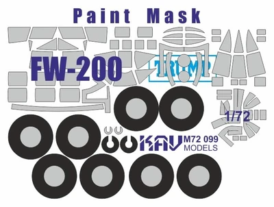 KAV M72 099  инструменты для работы с краской  Окрасочная маска на FW-200 (Trump)  (1:72) 2000002200529