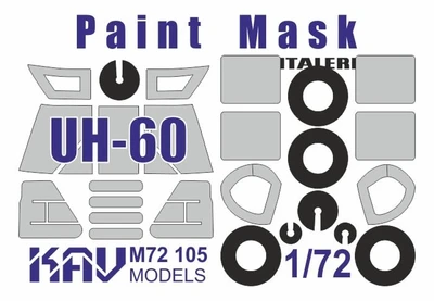 KAV M72 105  инструменты для работы с краской  Окрасочная маска на UH-60/HH-60 (Italeri)  (1:72) 2000002200567