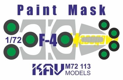 KAV M72 113  инструменты для работы с краской  Окрасочная маска на остекление F-4 (Hasegawa)  (1:72) 2000002200611