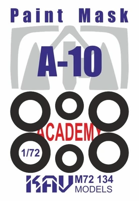 KAV M72 134  инструменты для работы с краской  Окрасочная маска A-10 (Academy/Моделист)  (1:72) 2000002220527