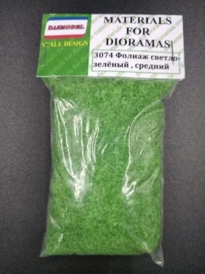 3074  материалы для диорам  Фолиаж светло-зеленый, средний 2000000258003