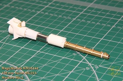 MM35154  стволы  металлические  120mm barrel MG251 for Merkava Mk.3  (1:35) 2000000088686