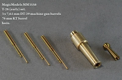 MM3556  стволы  металлические  T-28 (early) set  (1:35) 2000000083728