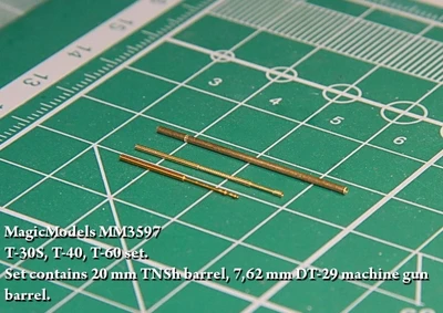 MM3597  стволы металлические   T-30S, T-40, T-60 set.  (1:35) 2000000083810