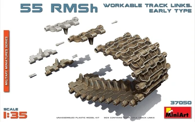 37050  траки наборные  Танк-55 RMSh WORKABLE TRACK LINKS. EARLY TYPE  (1:35) 4820183311740