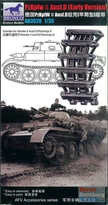 AB3520  траки наборные  Panzer II Ausf.D (Early) Track Link Set (1:35) 4544032671808