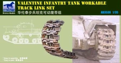 AB3536  траки наборные  Valentine Infantry Tank Workable Track Link Set  (1:35) 6970162339185