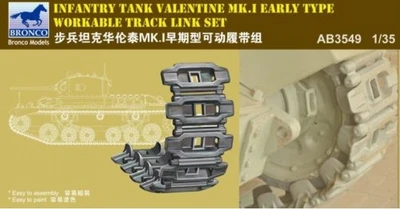 AB3549  траки наборные  Infantry Tank Valentine Mk.I Early Type Workable Track Link Set  (1:35) 4544032689216