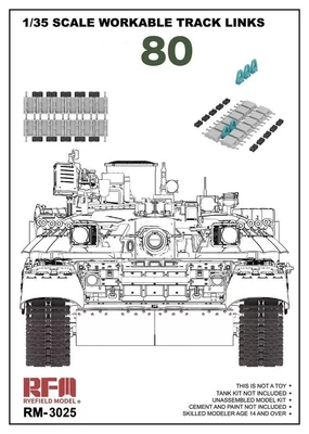 RM-3025  траки наборные  Танк-80 Workable Track Links  (1:35) 4897062621795