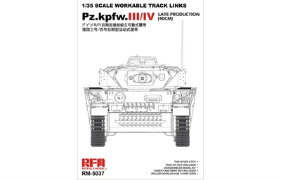 RM-5037  траки наборные  Workable track link Pz.Kpfw.III/IV Late (1:35) 4897062620453