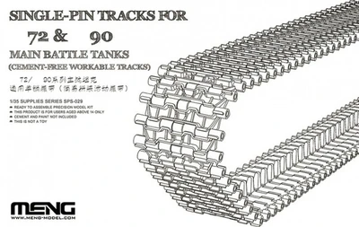 SPS-029  траки наборные  SINGLE PIN TRACKS Танк 72 & Танк 90 (CEMENT-FREE WORKABLE TRACKS)  (1:35) 4897038551088