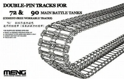 SPS-030  траки наборные  DOUBLE-PIN TRACKS Танк 72 & Танк 90 (CEMENT-FREE WORKABLE TRACKS)  (1:35) 4897038551095