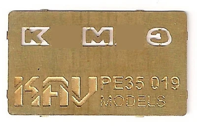 KAV PE35 019  фототравление  Буквы на решетку радиатора Для модели ICM 35001  (1:35) 2000000190440