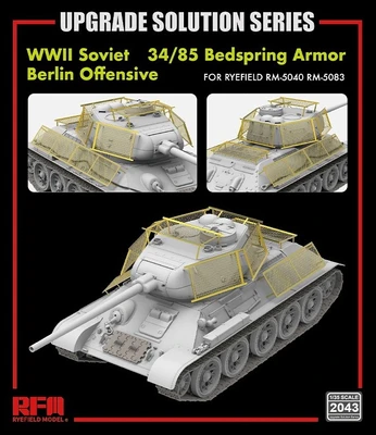 RM-2043  фототравление  Танк-34/85 Bedspring Armor Berlin Offensive Upgrade Solution Series  (1:35) 4897062621139