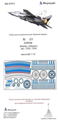 МД 072271  фототравление  М-31 сопла (Звезда)  (1:72) 2000000173108