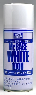 B-518  краска  грунтовка в баллончиках  Mr.BASE WHITE 1000 180мл 2000002090458