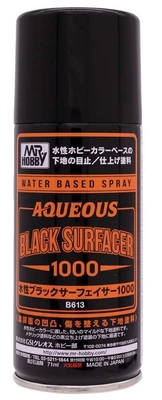 B-613  краска грунтовка в баллончиках Mr. Aqueous Black Surfacer 1000 170мл. 4973028506563