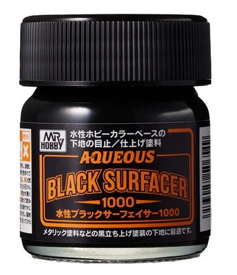HSF-03  грунтовка Mr. Aqueous Black Surfacer 1000 40мл. 4973028506549