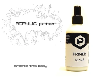 P05  грунтовка  Pacific88 Грунт ACRYLIC Белый (White primer) 100мл., арт.P05 2000002198765