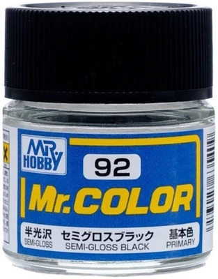 C 92  краска 10мл  SEMI GLOSS BLACK 4973028635409