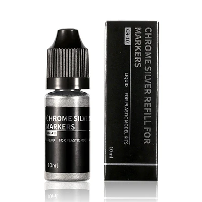 CR-10  краска  Заправка для маркеров хром/серебро, 10 мл Chrome Silver Refill For Markers 6970845567751