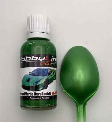 HP-1021  краска  лаковая HobbyLink 30мл.  Ferrari Verde Kers Lucido 2000002210870