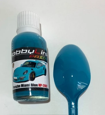 HP-2002  краска  лаковая HobbyLink 30мл.  Porsche Miami Blue 2000002211457