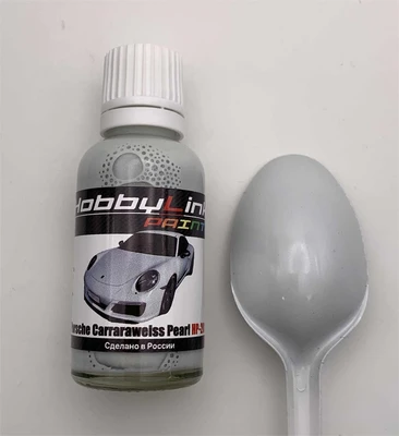 HP-2019  краска  лаковая HobbyLink 30мл.  Porsche Carraraweiss Pearl 2000002211709
