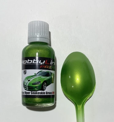 HP-4302  краска  лаковая HobbyLink 30мл.  Dodge Viper Snakeskin Green 2000002210771
