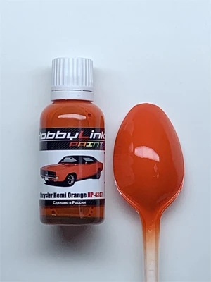 HP-4307  краска  лаковая HobbyLink 30мл.  Chrysler Hemi Orange 2000002210696