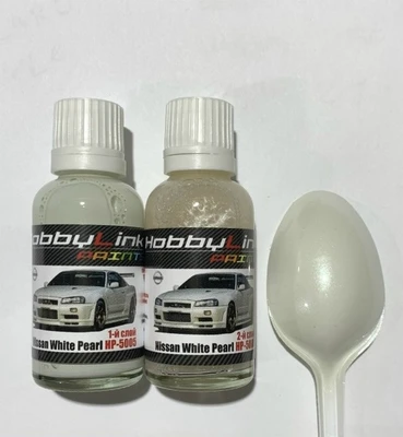 HP-5005  краска  лаковая HobbyLink 30мл.  Nissan Pearl White 2-х слойная 2000002212751
