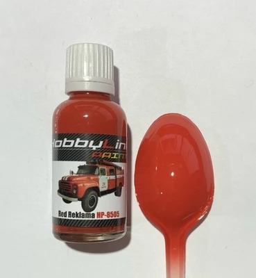 HP-8505  краска  лаковая HobbyLink 30мл.  Красный «Реклама» 2000002213314