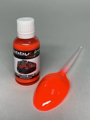 HP-8525  краска  лаковая HobbyLink 30мл.  RAL-3026 Fluorescent Bright Red 2000002213505