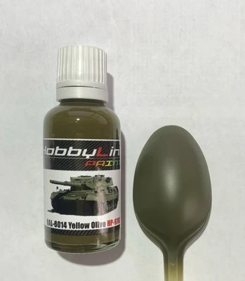HP-9703  краска  лаковая HobbyLink 30мл.  RAL-6014 Yellow Olive 2000002214298
