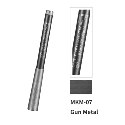 MKM-07  краска  Маркер вороненая сталь Gun Metal Soft Tipped Marker Pen 6970845561155