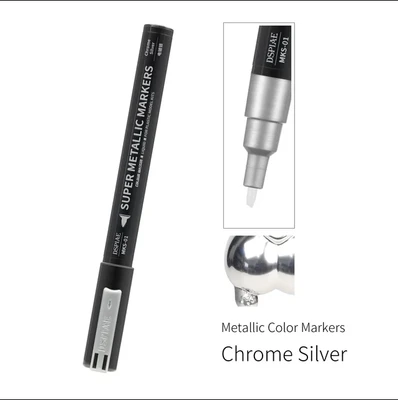 MKS-01  краска  Маркер Super Metallic Chrome Silver 6970845564613