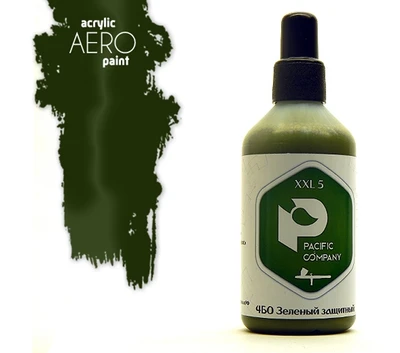 XXL5  краска  Pacific88 AERO 4БО Зеленый защитный (Green 4BO) 100 мл., арт. XXL5 4670404187018