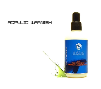 V11  краска  Pacific88 Лак глянцевый  Aqua, 100 мл., арт.V11 2000002199045