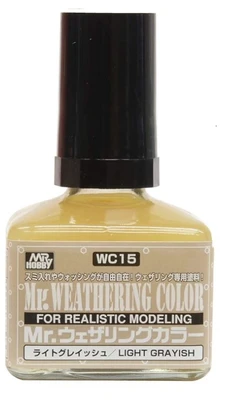 WC15  краска 40мл MR.WEATHERING COLOR WC15 LIGHT GRAYISH 4973028504774