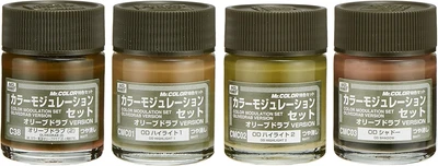 CS581  краска Набор Color Modulation Set Olive Drab (4шт. по 18мл.) 4973028111194