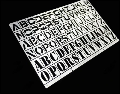 AJ0046  инструменты для работы с краской  A-Z stencil for Gundam set B 2000000101415