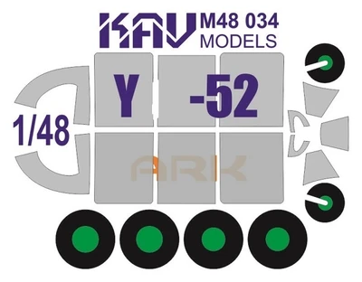 KAV M48 034  инструменты для работы с краской  Окрасочная маска Y@K-52 (АРК)  (1:48) 2000000174860