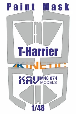 KAV M48 074  инструменты для работы с краской  Маска на остекление T-Harrier (Kinetic)  (1:48) 2000002120353