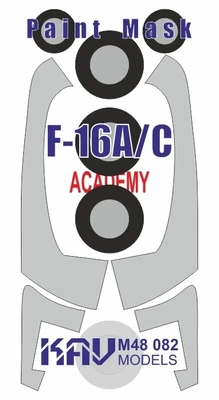KAV M48 082  инструменты для работы с краской  Окрасочная маска на F-16A/C (Academy)  (1:48) 2000002171638