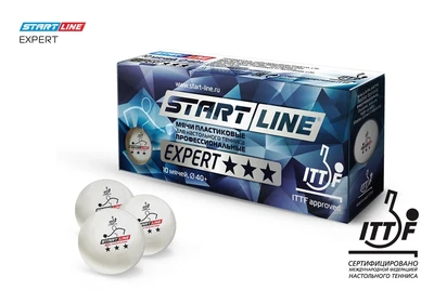 Мячи Start line EXPERT V40+ 3* (ITTF) (10 шт) 8334