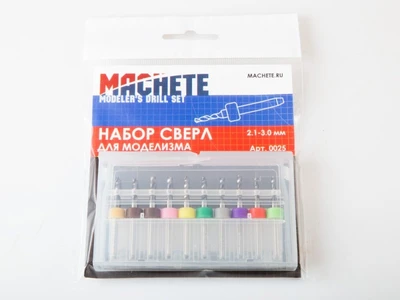 0025  ручной инструмент  Набор сверл для моделизма 2.1-3.0 мм 4694401000545