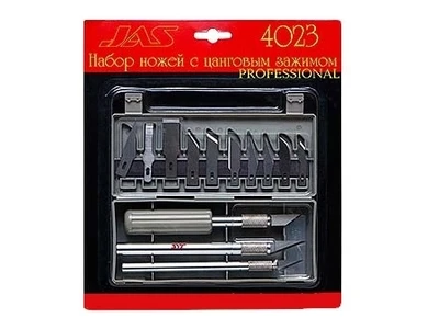 4023  ручной инструмент  Набор Ножей с цанговым зажимом,  22 предмета 2000000060811