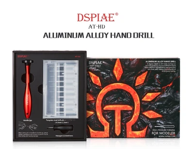 AT-HD  ручной инструмент  Ручная дрель + сверла 10 шт. (0,3мм-1,2мм) Aluminum Alloy Hand Drill 6970845560141