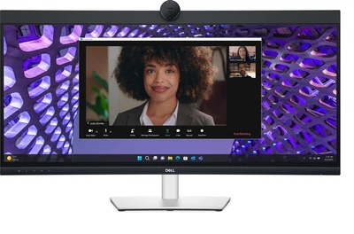 34.14" Монитор Dell P3424WEB,  3440x1440,  IPS,  1хHDMI,  1хDP,  изогнутый, черный и серебристый 2060413